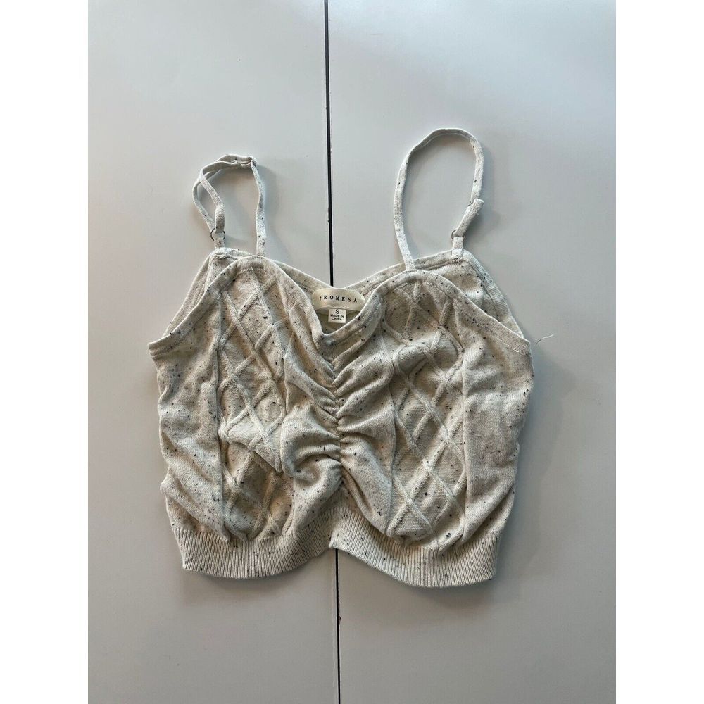 Promesa Gray‎ Speckled knit strappy Cami tank Top Gray Size small
